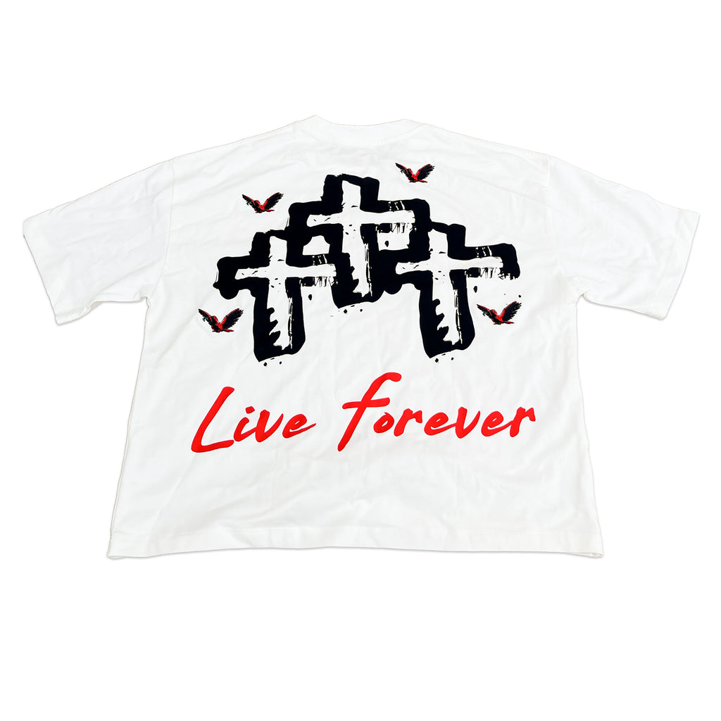 ZANDRA "Live Forever" Adult Cropped Tee